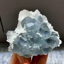 Natural Blue Phantom Fluorite and Calcite Symbiosis comes from Fujian,China 100*40*45MM - image 3