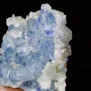 Natural Blue Phantom Fluorite and Calcite Symbiosis comes from Fujian,China 120*55*100MM - image 3
