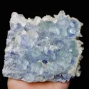 Natural Blue Phantom Fluorite and Calcite Symbiosis comes from Fujian,China 120*55*100MM - image 2
