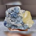 Natural Blue Phantom Fluorite and Calcite Symbiosis comes from Fujian,China 130*95*60MM - image 4