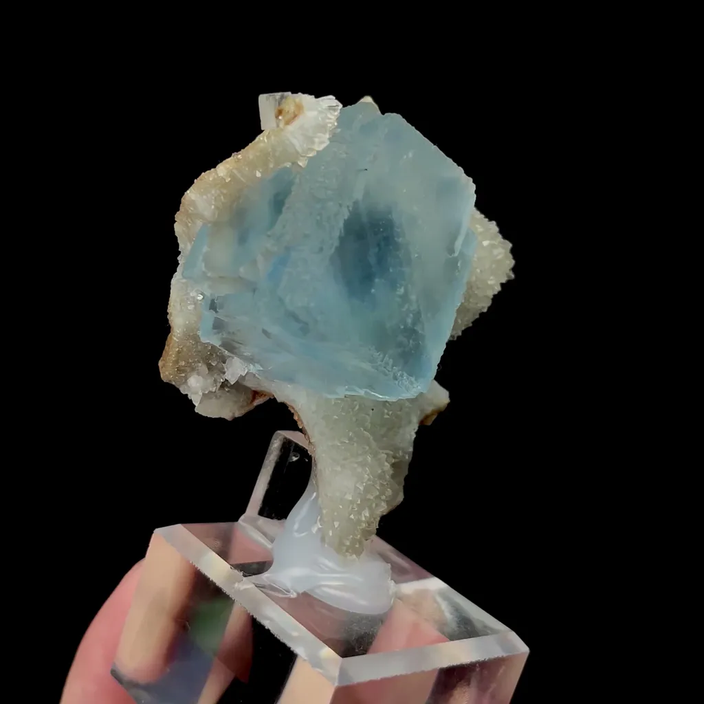 Natural Blue Phantom Fluorite and Crystal Mineral Specimen,High Quality Specimen,YAO GANG XIAN,HUNAN,CHINA(55*35*70mm) - image 2
