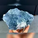 Natural Blue Phantom Fluorite and Flake Calcite Symbiosis comes from Fujian,China 130*80*30MM - image 2