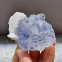 Natural Blue Phantom Fluorite and Flake Calcite Symbiosis comes from Fujian,China 50*60*30MM - image 3