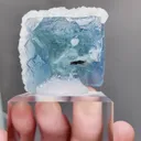 Natural Blue Phantom Fluorite and Flaky Calcite coexist comes from Yaogangxian,Hunan 35*30*25MM - image 1