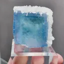 Natural Blue Phantom Fluorite and Flaky Calcite coexist comes from Yaogangxian,Hunan 35*30*25MM - image 2