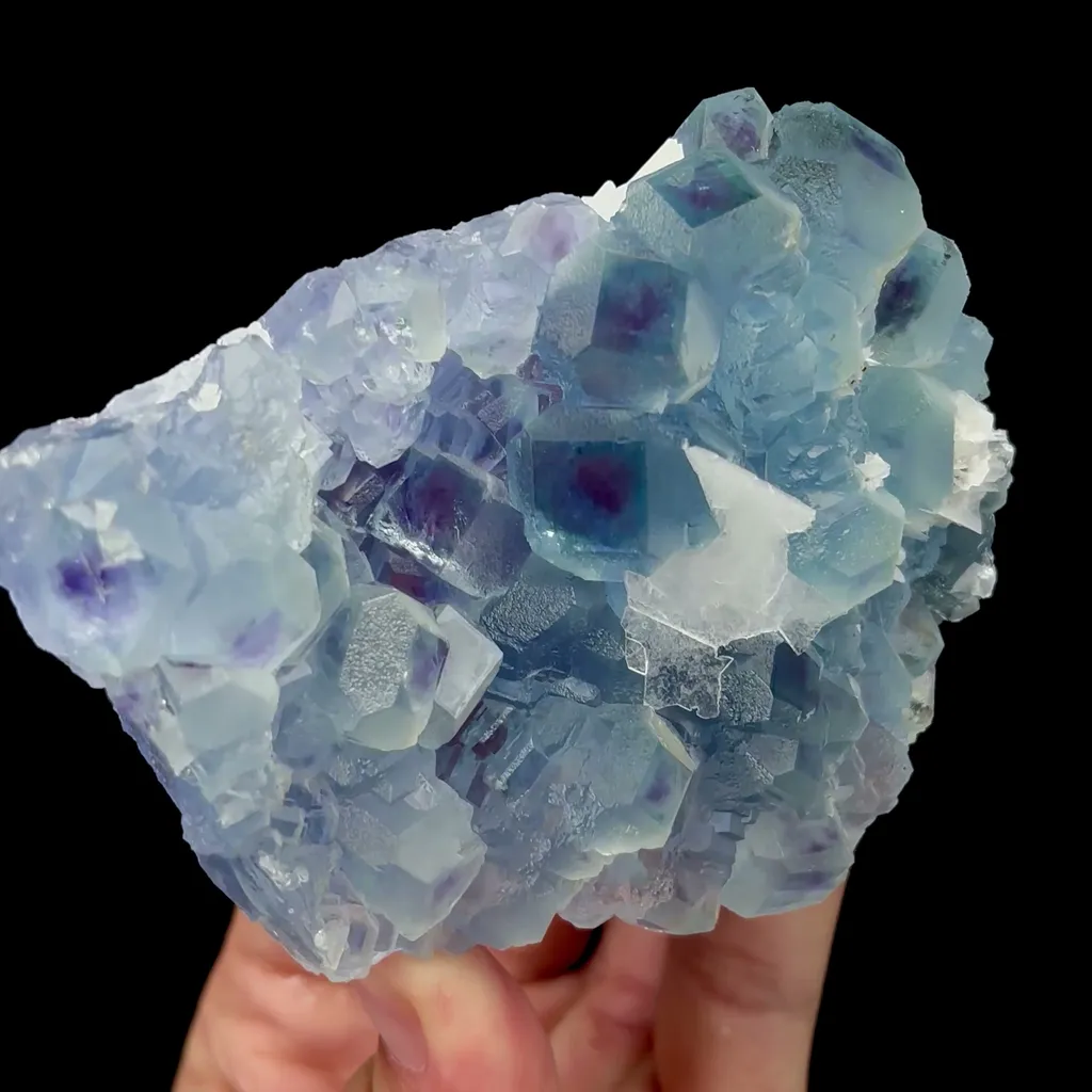 Natural Blue Phantom Fluorite and Flaky Calcite Mineral Specimen,High Quality Specimen,FUJIAN,CHINA(90*75*30mm) - image 2