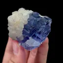 Natural Blue Phantom Fluorite and Flaky Calcite Mineral Specimen,High Quality Specimen,YAO GANG XIAN,HUNAN,CHINA(57*50*42mm) - image 3
