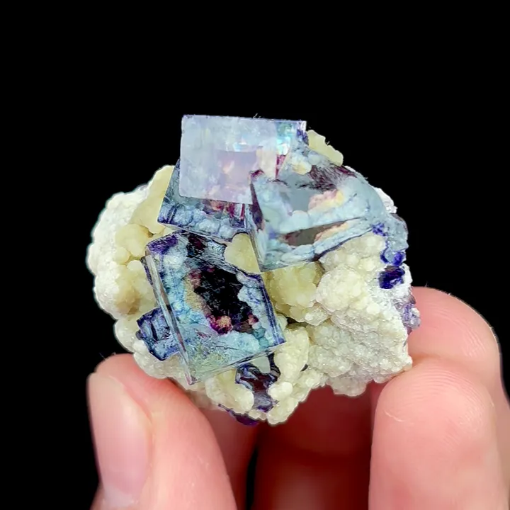Natural Blue Phantom Fluorite and Mica, Mineral Specimen: Inner Mongolia,China (35*30*20MM) - image 3
