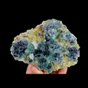 Natural Blue Phantom Fluorite and Mica, Mineral Specimen: Yindu,Inner Mongolia (115*90*25MM) - image 1