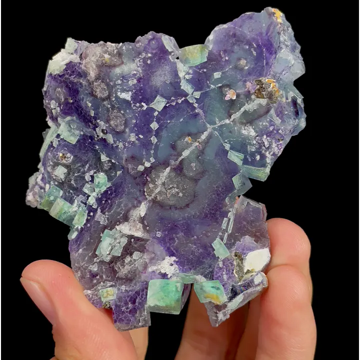 Natural Blue Phantom Fluorite and Mica, Mineral Specimen: Yindu,Inner Mongolia (75*65*20MM) - image 4