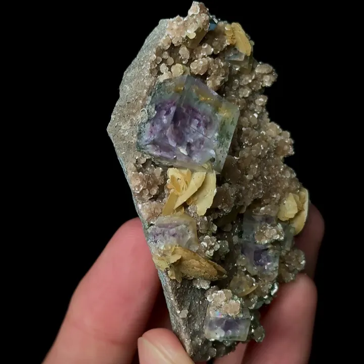 Natural Blue Phantom Fluorite and Mica, Mineral Specimen:Inner Mongolia (70*45*25MM) - image 3