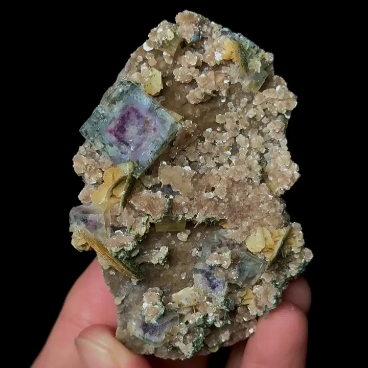 Natural Blue Phantom Fluorite and Mica, Mineral Specimen:Inner Mongolia (70*45*25MM) - image 5