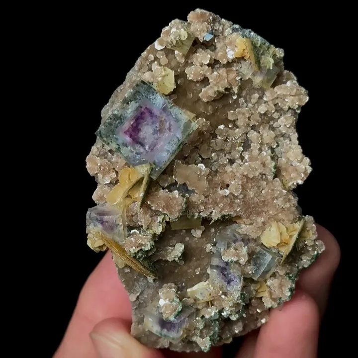 Natural Blue Phantom Fluorite and Mica, Mineral Specimen:Inner Mongolia (70*45*25MM) - image 4