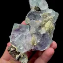 Natural Blue Phantom Fluorite and Pyrite Mineral Specimen,High Quality Specimen,YAO GANG XIAN,HUNAN,CHINA(100*60*40mm) - image 3