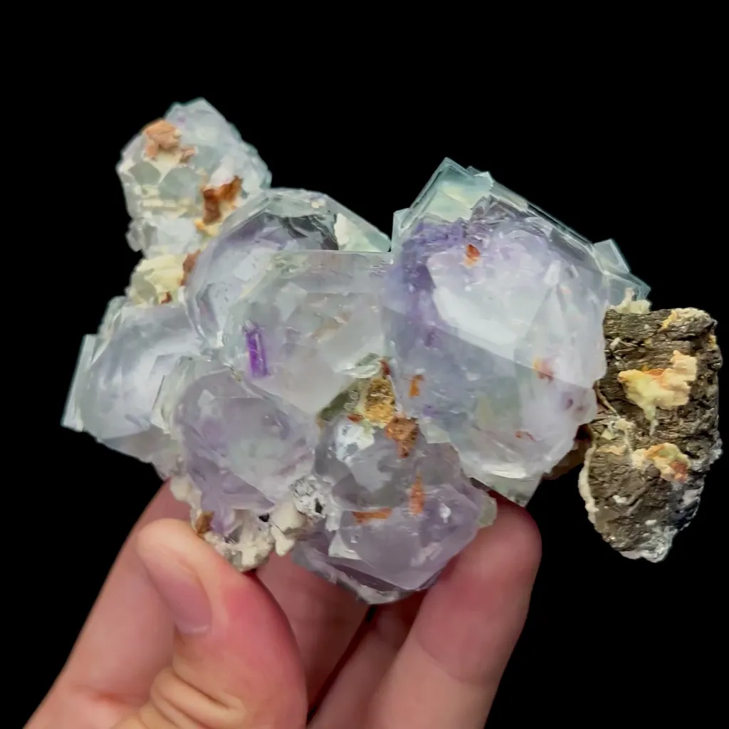 Natural Blue Phantom Fluorite and Pyrite Mineral Specimen,High Quality Specimen,YAO GANG XIAN,HUNAN,CHINA(100*60*40mm) - image 2