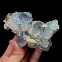 Natural Blue Phantom Fluorite and Pyrite Mineral Specimen,High Quality Specimen,YAO GANG XIAN,HUNAN,CHINA(100*60*40mm) - image 4