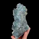 Natural Blue Phantom Fluorite and Quartz Cluster, Mineral Specimen:Fujian,China (70*140*35MM) - image 5