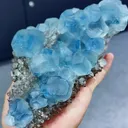 Natural Blue Phantom Fluorite and Quartz Cluster Symbiosis comes from Fujian，China 175*130*65MM - image 3