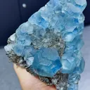 Natural Blue Phantom Fluorite and Quartz Cluster Symbiosis comes from Fujian，China 175*130*65MM - image 2