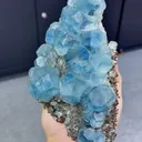 Natural Blue Phantom Fluorite and Quartz Cluster Symbiosis comes from Fujian，China 175*130*65MM - image 1