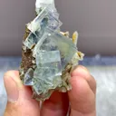 Natural Blue Phantom Fluorite and Quartz comes from Zhejiang,China 45*35*25MM - image 6