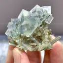 Natural Blue Phantom Fluorite and Quartz comes from Zhejiang,China 45*35*25MM - image 2