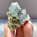 Natural Blue Phantom Fluorite and Quartz comes from Zhejiang,China 45*35*25MM - image 4