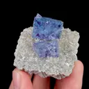 Natural Blue Phantom Fluorite and Quartz, Mineral Specimen: Inner Mongolia,China (45*50*25MM) - image 5