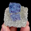 Natural Blue Phantom Fluorite and Quartz, Mineral Specimen: Inner Mongolia,China (45*50*25MM) - image 1