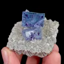 Natural Blue Phantom Fluorite and Quartz, Mineral Specimen: Inner Mongolia,China (45*50*25MM) - image 2