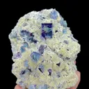 Natural Blue Phantom Fluorite and Quartz, Mineral Specimen: Inner Mongolia,China (70*95*30MM) - image 3