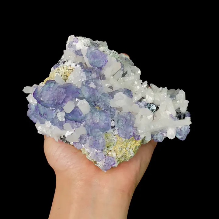Natural Blue Phantom Fluorite and Quartz, Mineral Specimen:Fujian,China (130*105*70MM) image