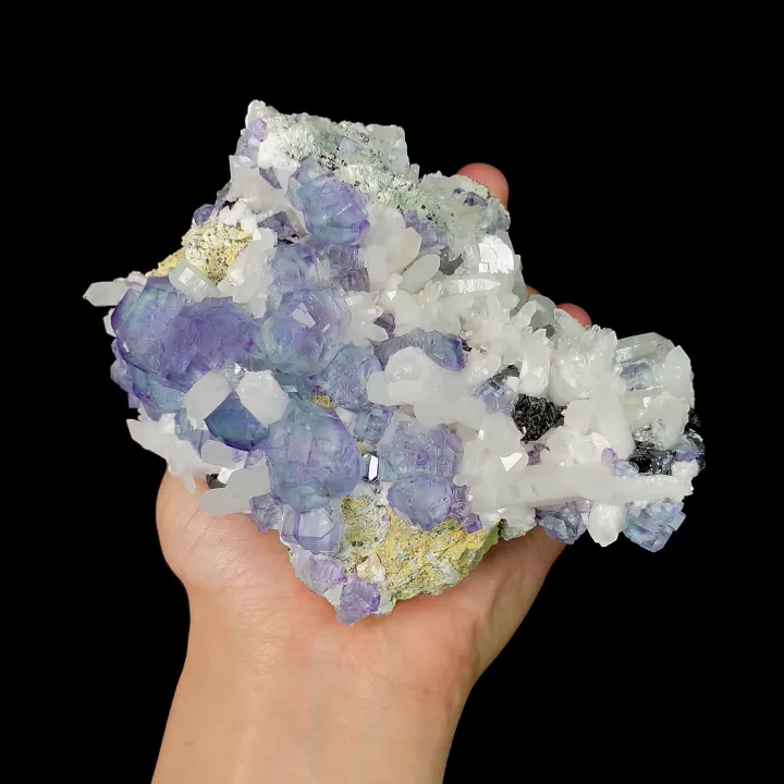 Natural Blue Phantom Fluorite and Quartz, Mineral Specimen:Fujian,China (130*105*70MM) - image 3