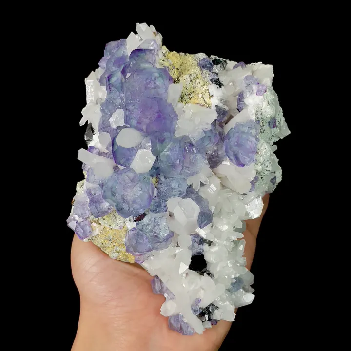 Natural Blue Phantom Fluorite and Quartz, Mineral Specimen:Fujian,China (130*105*70MM) - image 5