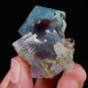 Natural Blue Phantom Fluorite and Quartz, Mineral Specimen:Yaogangxian,Hunan (35*40*20MM) - image 3