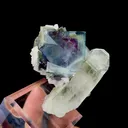 Natural Blue Phantom Fluorite and Quartz, Mineral Specimen:Yaogangxian,Hunan (45*30*45MM) - image 4