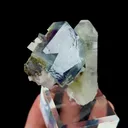 Natural Blue Phantom Fluorite and Quartz, Mineral Specimen:Yaogangxian,Hunan (45*30*45MM) - image 3