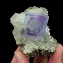Natural Blue Phantom Fluorite and Quartz, Mineral Specimen:Yaogangxian,Hunan (45*50*35MM) - image 4