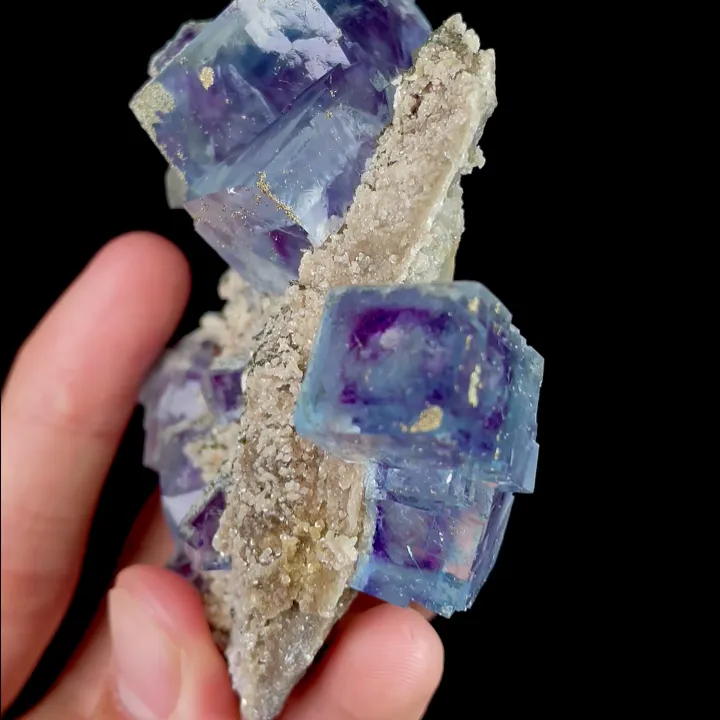 Natural Blue Phantom Fluorite and Quartz, Mineral Specimen:Yaogangxian,Hunan (70*85*35MM) - image 4