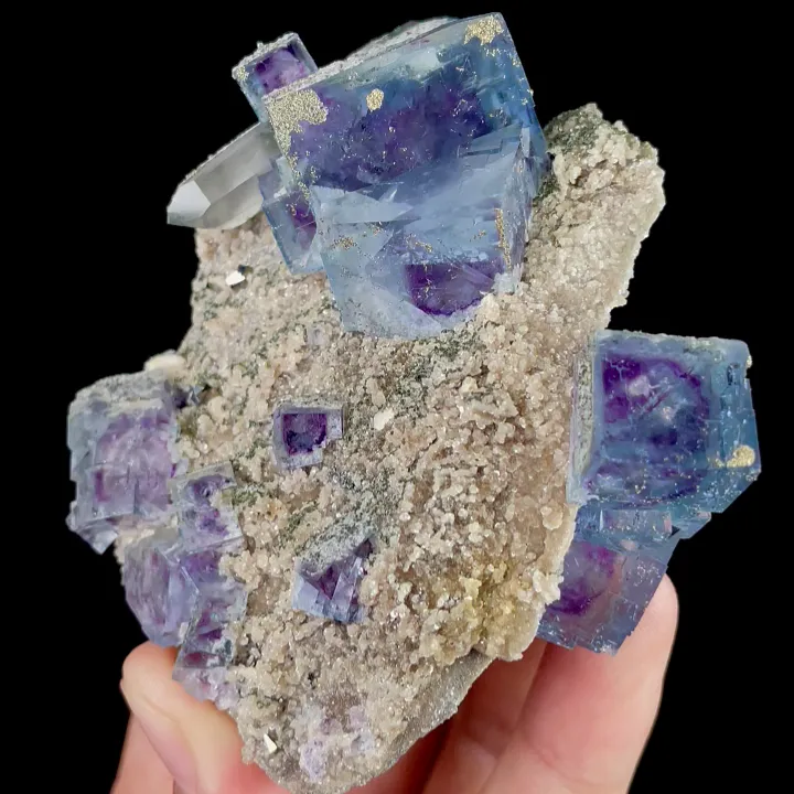 Natural Blue Phantom Fluorite and Quartz, Mineral Specimen:Yaogangxian,Hunan (70*85*35MM) - image 6