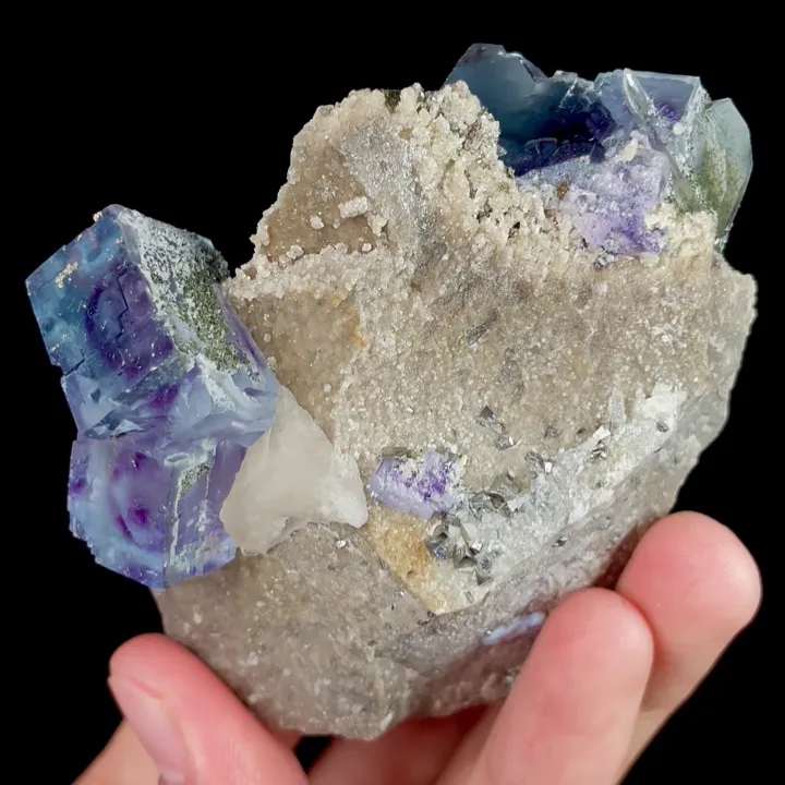 Natural Blue Phantom Fluorite and Quartz, Mineral Specimen:Yaogangxian,Hunan (70*85*35MM) - image 5