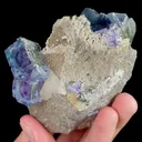 Natural Blue Phantom Fluorite and Quartz, Mineral Specimen:Yaogangxian,Hunan (70*85*35MM) - image 5