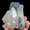 Natural Blue Phantom Fluorite and Quartz, Mineral Specimen:Yaogangxian,Hunan (75*80*55MM) - image 2