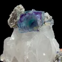 Natural Blue Phantom Fluorite and Quartz, Mineral Specimen:Yaogangxian,Hunan (75*80*55MM) - image 3