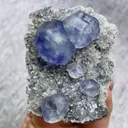 Natural Blue Phantom Fluorite and Quartz Symbiosis comes from Fujian,China 55*65*30MM - image 3