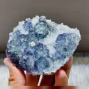 Natural Blue Phantom Fluorite and Quartz Symbiosis comes from Fujian,China 90*70*45MM - image 2