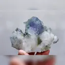 Natural Blue Phantom Fluorite and Quartz Symbiosis comes from Yaogangxian,Hunan 100*70*45MM - image 6