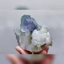 Natural Blue Phantom Fluorite and Quartz Symbiosis comes from Yaogangxian,Hunan 100*70*45MM - image 2