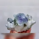 Natural Blue Phantom Fluorite and Quartz Symbiosis comes from Yaogangxian,Hunan 100*70*45MM - image 3