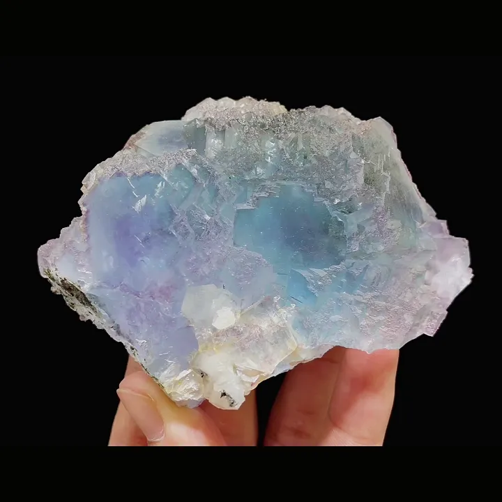 Natural Blue Phantom Fluorite and Quartz Symbiosis comes from Yaogangxian,Hunan 105*70*35MM - image 5
